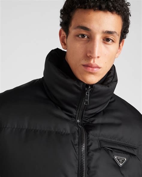 prada medium-length re-nylon down jacket|Prada nylon jacket sale.